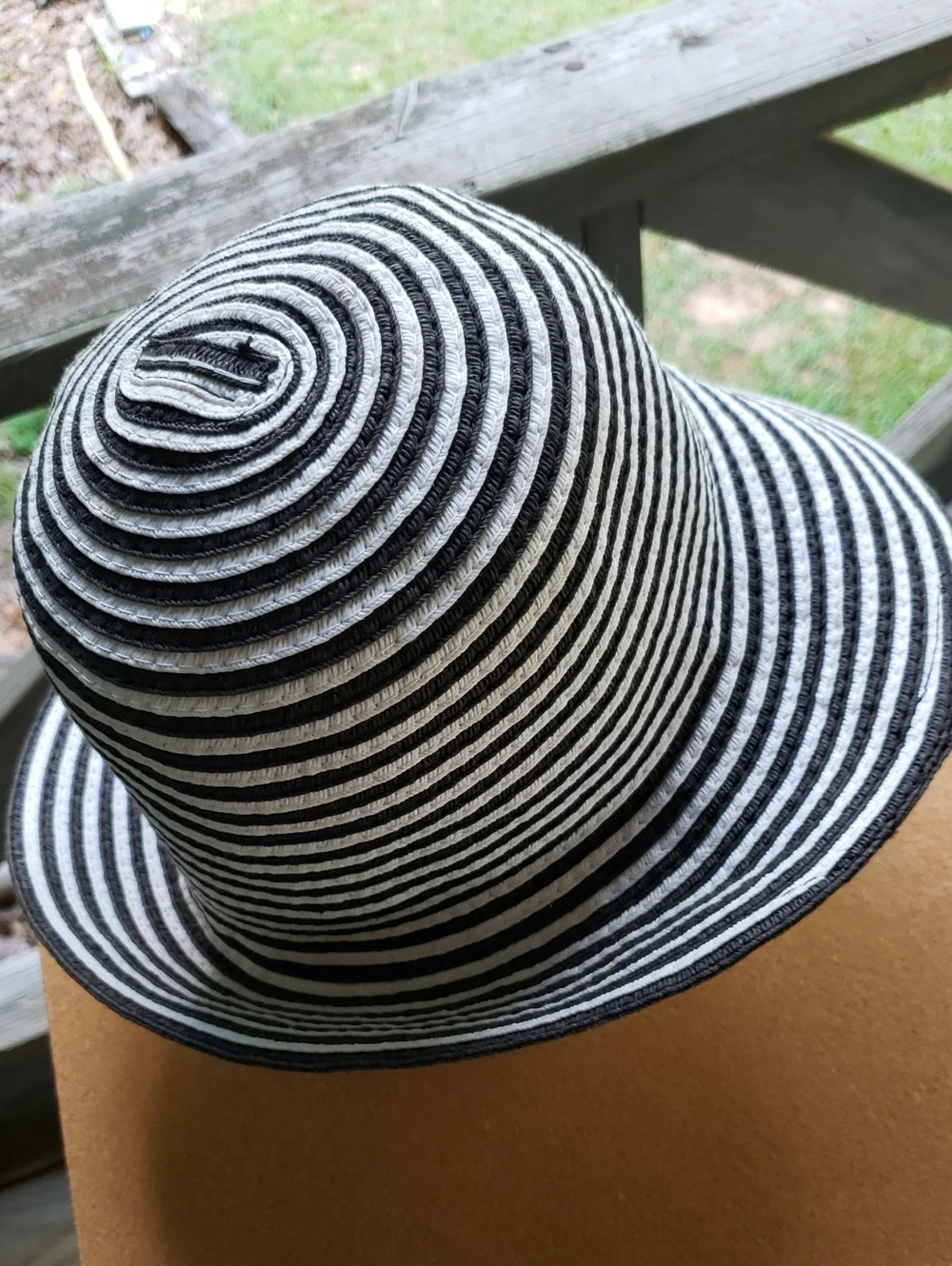 Magid Black & White Striped Sun Hat